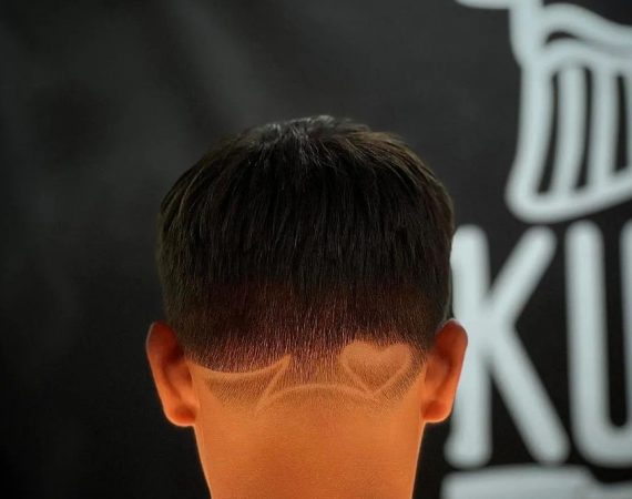 corte degradado en kur2 barbershop